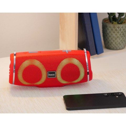 Głośnik bluetooth LED 2 x 5W 2h Hoco HC12 czerwony Głośnik bluetooth LED 2 x 5W 2h Hoco HC12 czerwony