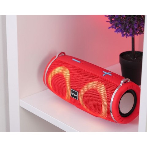 Głośnik bluetooth LED 2 x 5W 2h Hoco HC12 czerwony Głośnik bluetooth LED 2 x 5W 2h Hoco HC12 czerwony