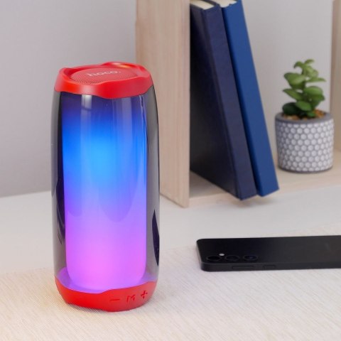 Głośnik bluetooth LED 10W 4h Hoco HC8 czerwony Głośnik bluetooth LED 10W 4h Hoco HC8 czerwony