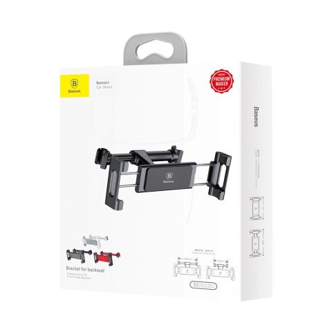Uchwyt Baseus Backseat Car Mount SUHZ-01 samochodowy na zagłówek do tabletów / smartfonów 4,7-12,9" - czarny Uchwyt Baseus Backseat Car Mount SUHZ-01 samochodowy na zagłówek do tabletów / smartfonów 4,7-12,9" - czarny