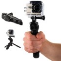 Uchwyt z mini statywem do kamer sportowych GoPro SJCAM czarny Uchwyt z mini statywem do kamer sportowych GoPro SJCAM czarny