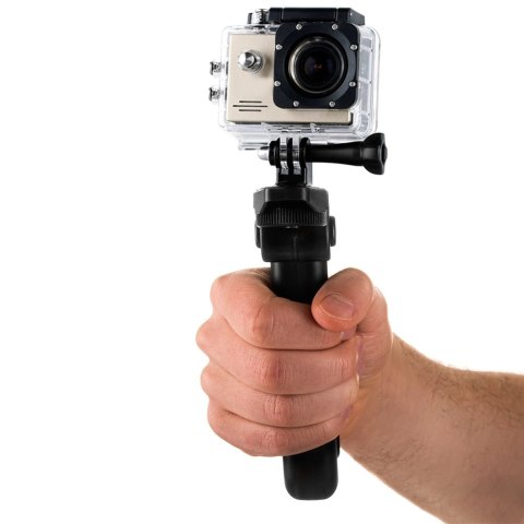 Uchwyt z mini statywem do kamer sportowych GoPro SJCAM czarny Uchwyt z mini statywem do kamer sportowych GoPro SJCAM czarny