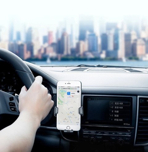 Baseus Gravity Car Mount grawitacyjny uchwyt samochodowy na kratkę wentylacyjną nawiew na telefon 4-6" czarny (SUYL-01) Baseus Gravity Car Mount grawitacyjny uchwyt samochodowy na kratkę wentylacyjną nawiew na telefon 4-6" czarny (SUYL-01)