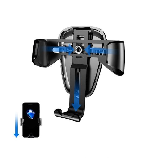 Baseus Gravity Car Mount grawitacyjny uchwyt samochodowy na kratkę wentylacyjną nawiew na telefon 4-6" czarny (SUYL-01) Baseus Gravity Car Mount grawitacyjny uchwyt samochodowy na kratkę wentylacyjną nawiew na telefon 4-6" czarny (SUYL-01)