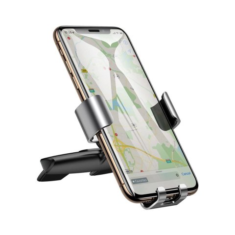 Baseus Metal Age Gravity Car Mount metalowy samochodowy uchwyt grawitacyjny na slot CD srebrny (SUYL-J0S) Baseus Metal Age Gravity Car Mount metalowy samochodowy uchwyt grawitacyjny na slot CD srebrny (SUYL-J0S)