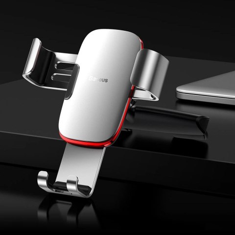 Baseus Metal Age Gravity Car Mount metalowy samochodowy uchwyt grawitacyjny na slot CD srebrny (SUYL-J0S) Baseus Metal Age Gravity Car Mount metalowy samochodowy uchwyt grawitacyjny na slot CD srebrny (SUYL-J0S)