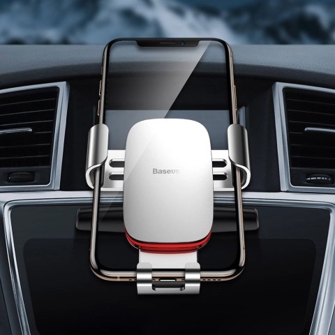 Baseus Metal Age Gravity Car Mount metalowy samochodowy uchwyt grawitacyjny na slot CD srebrny (SUYL-J0S) Baseus Metal Age Gravity Car Mount metalowy samochodowy uchwyt grawitacyjny na slot CD srebrny (SUYL-J0S)