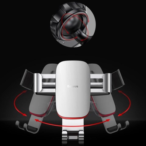 Baseus Metal Age Gravity Car Mount metalowy samochodowy uchwyt grawitacyjny na slot CD srebrny (SUYL-J0S) Baseus Metal Age Gravity Car Mount metalowy samochodowy uchwyt grawitacyjny na slot CD srebrny (SUYL-J0S)