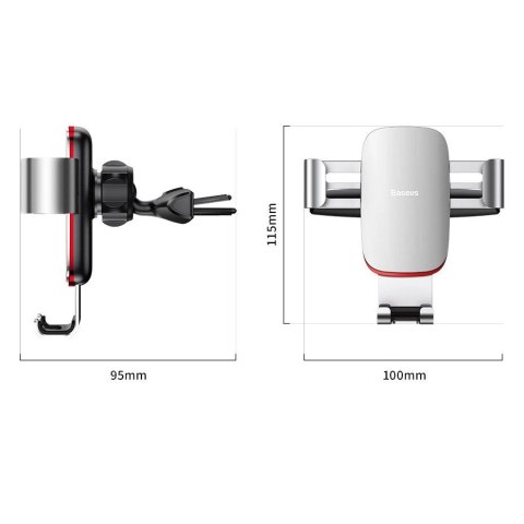 Baseus Metal Age Gravity Car Mount metalowy samochodowy uchwyt grawitacyjny na slot CD srebrny (SUYL-J0S) Baseus Metal Age Gravity Car Mount metalowy samochodowy uchwyt grawitacyjny na slot CD srebrny (SUYL-J0S)