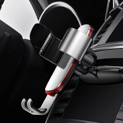 Baseus Metal Age Gravity Car Mount metalowy samochodowy uchwyt grawitacyjny na slot CD srebrny (SUYL-J0S) Baseus Metal Age Gravity Car Mount metalowy samochodowy uchwyt grawitacyjny na slot CD srebrny (SUYL-J0S)