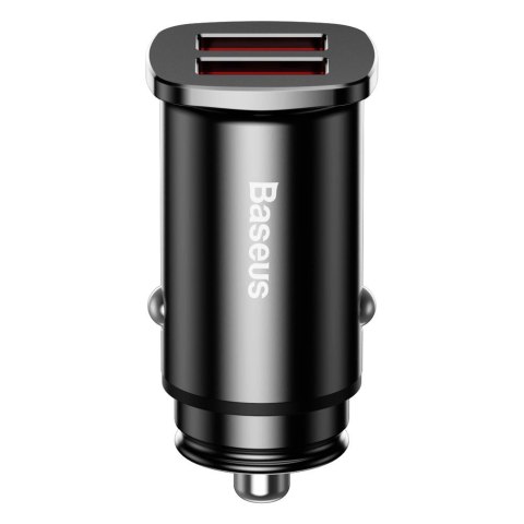 Baseus Square inteligentna ładowarka samochodowa 2x USB QC3.0 Quick Charge 3.0 SCP AFC 30W czarny (CCALL-DS01) Baseus Square inteligentna ładowarka samochodowa 2x USB QC3.0 Quick Charge 3.0 SCP AFC 30W czarny (CCALL-DS01)