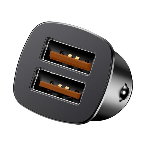 Baseus Square inteligentna ładowarka samochodowa 2x USB QC3.0 Quick Charge 3.0 SCP AFC 30W czarny (CCALL-DS01) Baseus Square inteligentna ładowarka samochodowa 2x USB QC3.0 Quick Charge 3.0 SCP AFC 30W czarny (CCALL-DS01)
