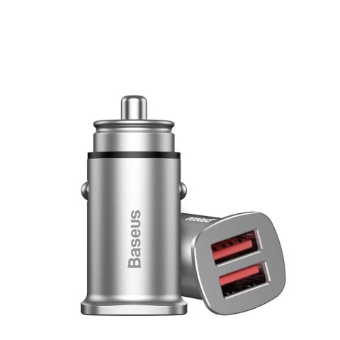 Baseus Square inteligentna ładowarka samochodowa 2x USB QC3.0 Quick Charge 3.0 SCP AFC 30W czarny (CCALL-DS01) Baseus Square inteligentna ładowarka samochodowa 2x USB QC3.0 Quick Charge 3.0 SCP AFC 30W czarny (CCALL-DS01)