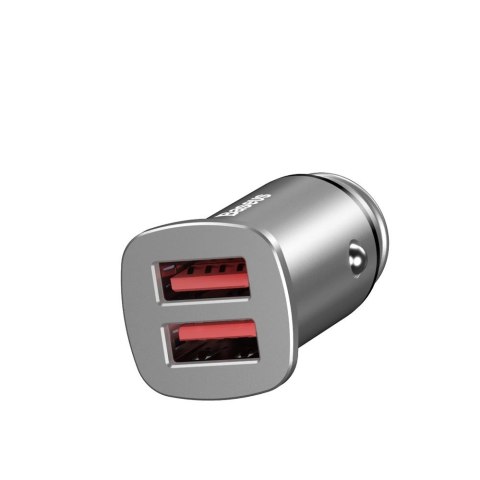 Baseus Square inteligentna ładowarka samochodowa 2x USB QC3.0 Quick Charge 3.0 SCP AFC 30W czarny (CCALL-DS01) Baseus Square inteligentna ładowarka samochodowa 2x USB QC3.0 Quick Charge 3.0 SCP AFC 30W czarny (CCALL-DS01)