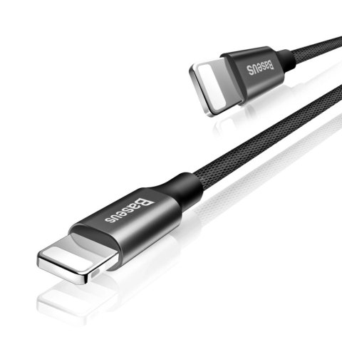 Baseus Yiven kabel przewód w materiałowym oplocie USB / Lightning 1,2M czarny (CALYW-01) Baseus Yiven kabel przewód w materiałowym oplocie USB / Lightning 1,2M czarny (CALYW-01)