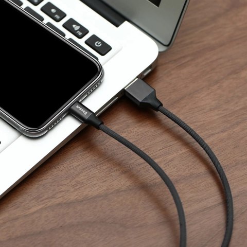 Baseus Yiven kabel przewód w materiałowym oplocie USB / Lightning 1,2M czarny (CALYW-01) Baseus Yiven kabel przewód w materiałowym oplocie USB / Lightning 1,2M czarny (CALYW-01)