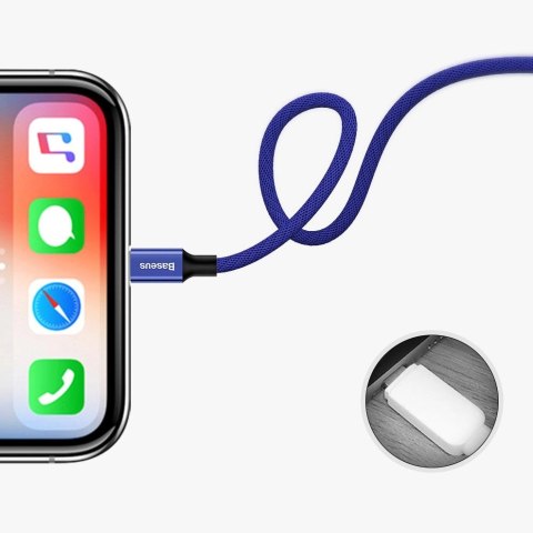 Baseus Yiven kabel przewód w materiałowym oplocie USB / Lightning 1,2M czarny (CALYW-01) Baseus Yiven kabel przewód w materiałowym oplocie USB / Lightning 1,2M czarny (CALYW-01)