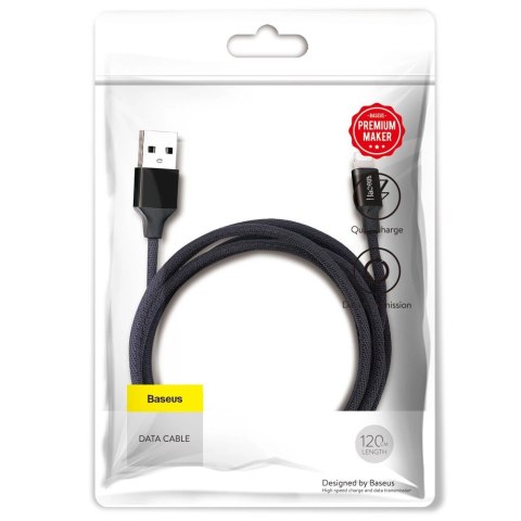 Baseus Yiven kabel przewód w materiałowym oplocie USB / Lightning 1,2M czarny (CALYW-01) Baseus Yiven kabel przewód w materiałowym oplocie USB / Lightning 1,2M czarny (CALYW-01)
