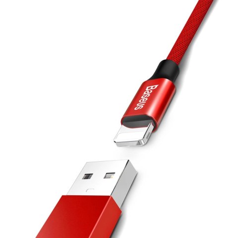 Baseus Yiven kabel przewód w materiałowym oplocie USB / Lightning 1,8M czerwony (CALYW-A09) Baseus Yiven kabel przewód w materiałowym oplocie USB / Lightning 1,8M czerwony (CALYW-A09)