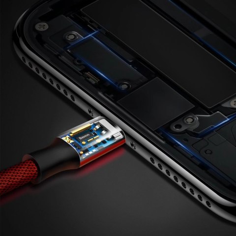 Baseus Yiven kabel przewód w materiałowym oplocie USB / Lightning 1,8M czerwony (CALYW-A09) Baseus Yiven kabel przewód w materiałowym oplocie USB / Lightning 1,8M czerwony (CALYW-A09)
