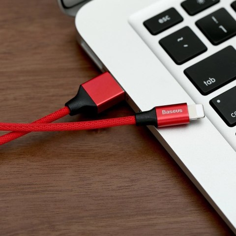 Baseus Yiven kabel przewód w materiałowym oplocie USB / Lightning 1,8M czerwony (CALYW-A09) Baseus Yiven kabel przewód w materiałowym oplocie USB / Lightning 1,8M czerwony (CALYW-A09)
