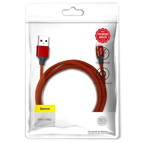 Baseus Yiven kabel przewód w materiałowym oplocie USB / Lightning 1,8M czerwony (CALYW-A09) Baseus Yiven kabel przewód w materiałowym oplocie USB / Lightning 1,8M czerwony (CALYW-A09)