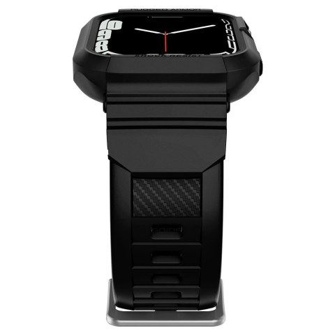 Etui z paskiem Spigen Rugged Armor Pro na Apple Watch 4 / 5 / 6 / 7 / 8 / SE (44/45 mm) - czarne Etui z paskiem Spigen Rugged Armor Pro na Apple Watch 4 / 5 / 6 / 7 / 8 / SE (44/45 mm) - czarne
