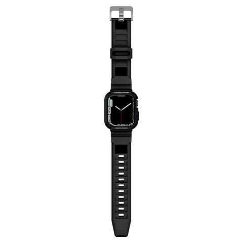 Etui z paskiem Spigen Rugged Armor Pro na Apple Watch 4 / 5 / 6 / 7 / 8 / SE (44/45 mm) - czarne Etui z paskiem Spigen Rugged Armor Pro na Apple Watch 4 / 5 / 6 / 7 / 8 / SE (44/45 mm) - czarne
