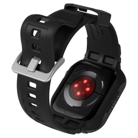 Etui z paskiem Spigen Rugged Armor Pro na Apple Watch 4 / 5 / 6 / 7 / 8 / SE (44/45 mm) - czarne Etui z paskiem Spigen Rugged Armor Pro na Apple Watch 4 / 5 / 6 / 7 / 8 / SE (44/45 mm) - czarne