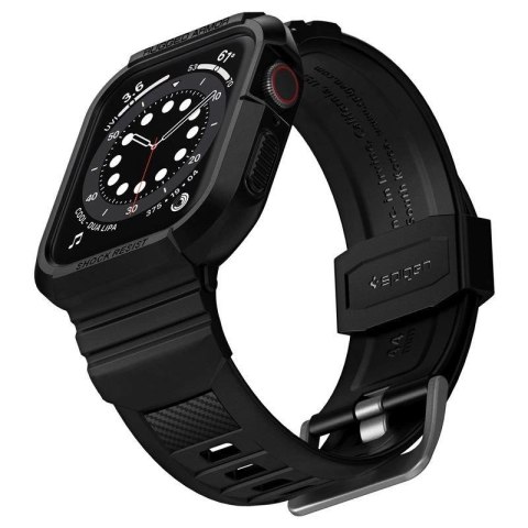 Etui z paskiem Spigen Rugged Armor Pro na Apple Watch 4 / 5 / 6 / 7 / 8 / SE (44/45 mm) - czarne Etui z paskiem Spigen Rugged Armor Pro na Apple Watch 4 / 5 / 6 / 7 / 8 / SE (44/45 mm) - czarne