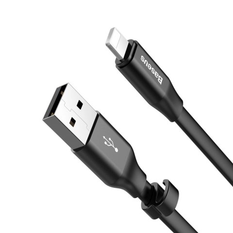Kabel Baseus Nimble USB-A / Lightning 2A 0.23 m - czarny Kabel Baseus Nimble USB-A / Lightning 2A 0.23 m - czarny