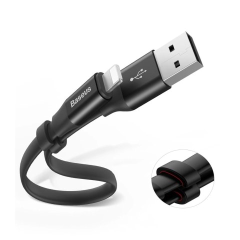 Kabel Baseus Nimble USB-A / Lightning 2A 0.23 m - czarny Kabel Baseus Nimble USB-A / Lightning 2A 0.23 m - czarny