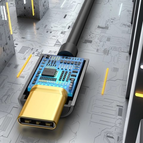 Adapter Baseus L54 do słuchawek USB-C / mini jack 3.5mm DAC 24 bit 48 KHz - czarny Adapter Baseus L54 do słuchawek USB-C / mini jack 3.5mm DAC 24 bit 48 KHz - czarny