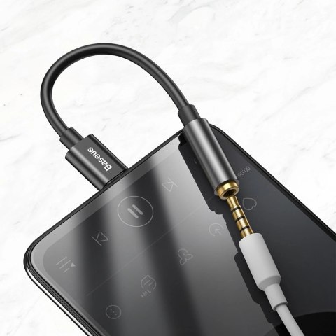 Adapter Baseus L54 do słuchawek USB-C / mini jack 3.5mm DAC 24 bit 48 KHz - czarny Adapter Baseus L54 do słuchawek USB-C / mini jack 3.5mm DAC 24 bit 48 KHz - czarny
