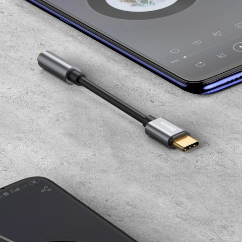 Adapter Baseus L54 do słuchawek USB-C / mini jack 3.5mm DAC 24 bit 48 KHz - czarny Adapter Baseus L54 do słuchawek USB-C / mini jack 3.5mm DAC 24 bit 48 KHz - czarny