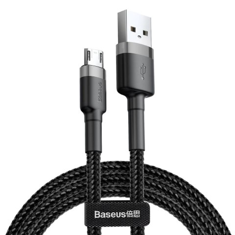 Baseus Cafule Cable wytrzymały nylonowy kabel przewód USB / micro USB 2A 3M czarno-szary (CAMKLF-HG1) Baseus Cafule Cable wytrzymały nylonowy kabel przewód USB / micro USB 2A 3M czarno-szary (CAMKLF-HG1)