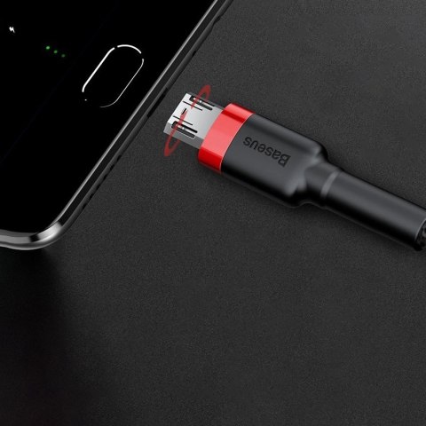 Baseus Cafule Cable wytrzymały nylonowy kabel przewód USB / micro USB 2A 3M czarno-szary (CAMKLF-HG1) Baseus Cafule Cable wytrzymały nylonowy kabel przewód USB / micro USB 2A 3M czarno-szary (CAMKLF-HG1)