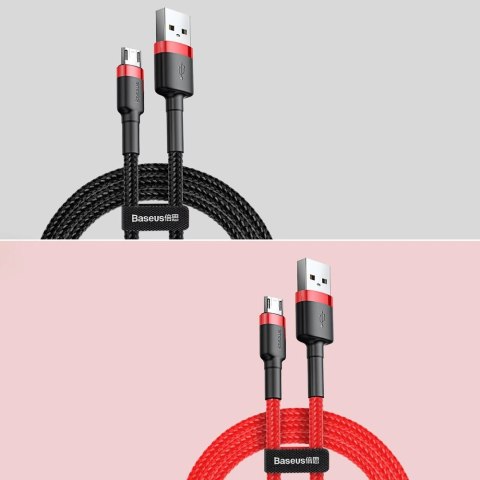 Baseus Cafule Cable wytrzymały nylonowy kabel przewód USB / micro USB 2A 3M czarno-szary (CAMKLF-HG1) Baseus Cafule Cable wytrzymały nylonowy kabel przewód USB / micro USB 2A 3M czarno-szary (CAMKLF-HG1)