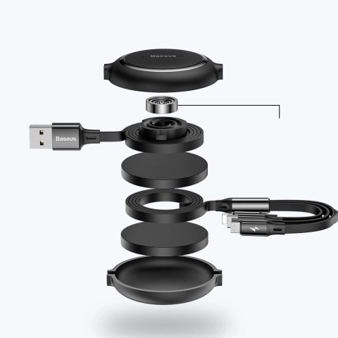 Baseus Golden Loop rozwijany kabel 3w1 USB - micro USB / Lightning / USB-C 3.5A 35cm - 120cm czarny (CAMLT-JH01) Baseus Golden Loop rozwijany kabel 3w1 USB - micro USB / Lightning / USB-C 3.5A 35cm - 120cm czarny (CAMLT-JH01)