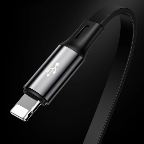Baseus Golden Loop rozwijany kabel 3w1 USB - micro USB / Lightning / USB-C 3.5A 35cm - 120cm czarny (CAMLT-JH01) Baseus Golden Loop rozwijany kabel 3w1 USB - micro USB / Lightning / USB-C 3.5A 35cm - 120cm czarny (CAMLT-JH01)