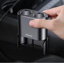 Rozdzielacz Baseus CRDYQ-01 2x gniazdo zapalniczki 80W 2x USB-A 3.1A - czarny
