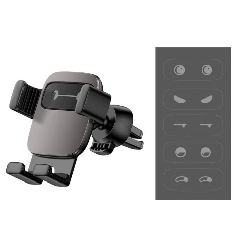 Uchwyt Baseus Cube SUYL-FK01 grawitacyjny na telefon 4.7-6.6" do samochodu na kratkę nawiewu - czarny Uchwyt Baseus Cube SUYL-FK01 grawitacyjny na telefon 4.7-6.6" do samochodu na kratkę nawiewu - czarny