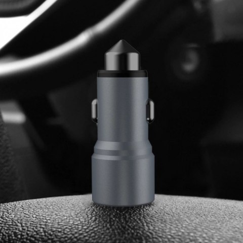 Dudao ładowarka samochodowa 2x USB 3.1A szary (R5 grey) Dudao ładowarka samochodowa 2x USB 3.1A szary (R5 grey)
