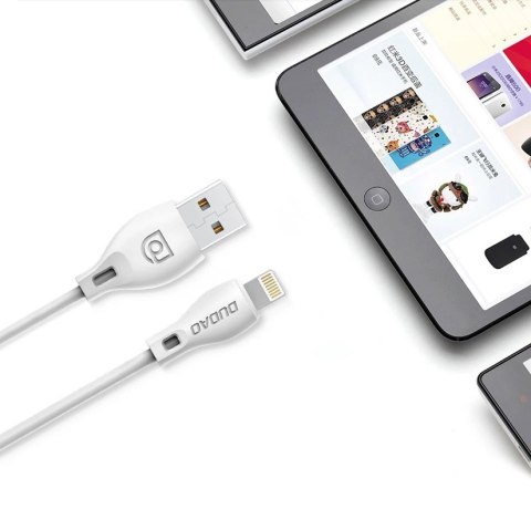 Dudao przewód kabel USB Typ C 2.1A 2m biały (L4T 2m white) Dudao przewód kabel USB Typ C 2.1A 2m biały (L4T 2m white)