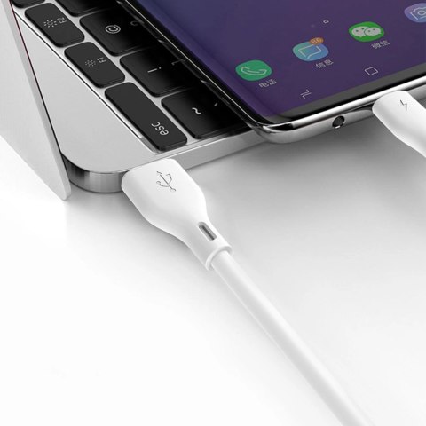 Dudao przewód kabel USB / USB Typ C 5A 1m biały (L2T 1m white) Dudao przewód kabel USB / USB Typ C 5A 1m biały (L2T 1m white)