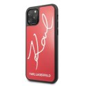 Etui Karl Lagerfeld Signature Glitter na iPhone 11 Pro Max - czerwone Etui Karl Lagerfeld Signature Glitter na iPhone 11 Pro Max - czerwone