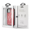 Etui Karl Lagerfeld Signature Glitter na iPhone 11 Pro Max - czerwone Etui Karl Lagerfeld Signature Glitter na iPhone 11 Pro Max - czerwone