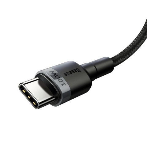 Kabel Baseus CATKLF-ALG1 USB-C - USB-C PD QC 100W 5A 2m - szary Kabel Baseus CATKLF-ALG1 USB-C - USB-C PD QC 100W 5A 2m - szary