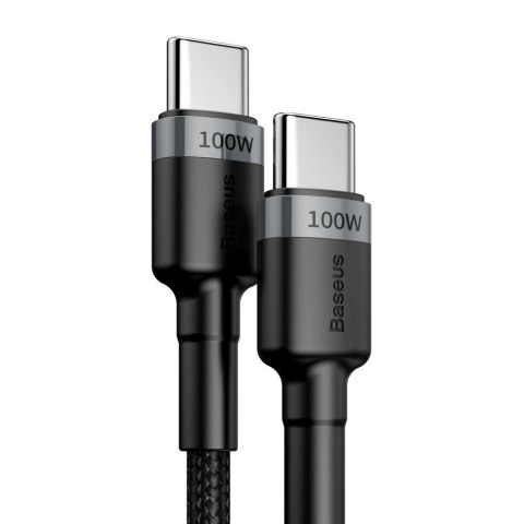 Kabel Baseus CATKLF-ALG1 USB-C - USB-C PD QC 100W 5A 2m - szary Kabel Baseus CATKLF-ALG1 USB-C - USB-C PD QC 100W 5A 2m - szary