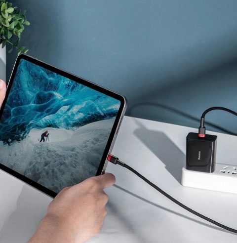 Kabel Baseus CATKLF-ALG1 USB-C - USB-C PD QC 100W 5A 2m - szary Kabel Baseus CATKLF-ALG1 USB-C - USB-C PD QC 100W 5A 2m - szary